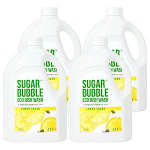 슈가버블 친환경 주방세제 레몬 크러쉬, 2.5L, 4개