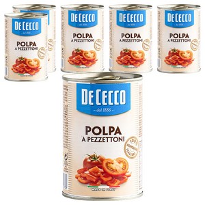 데체코 폴파 페제토니 토마토 통조림, 400g, 6개