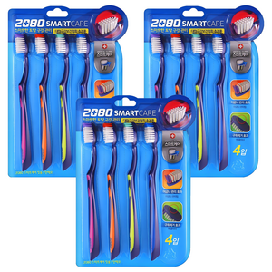 2080 스마트케어 칫솔, 4개입, 3개