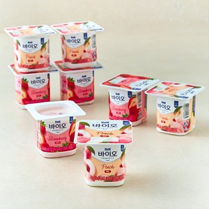 매일유업 바이오 요거트 백도 85g x 4개 + 딸기 85g x 4개