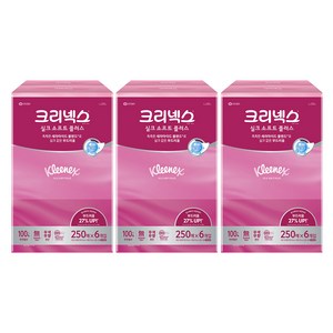 크리넥스 실크 소프트 플러스 천연펄프 미용티슈 2겹, 250매, 18개