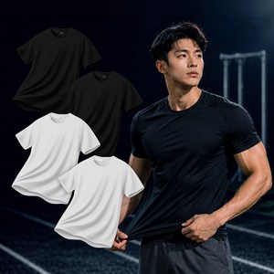 맨인모드 남성용 맨즈 드라이 쿨론 반팔 티셔츠 4장 세트