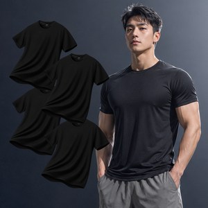 맨인모드 남성용 맨즈 드라이 쿨론 반팔 티셔츠 4장 세트
