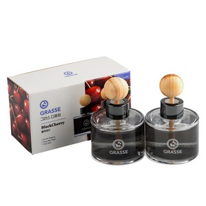 불스원 그라스 디퓨저 95ml, 블랙체리, 2개