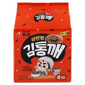 농심 라면왕 김통깨 100g, 4개, (1팩)