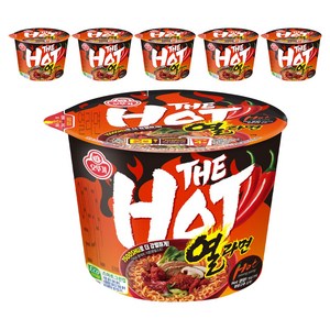 오뚜기 더 핫 열라면 용기 105g, 6개