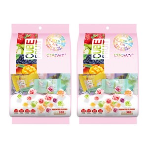 쿠위 큐브 후르츠 젤리, 300g, 2개