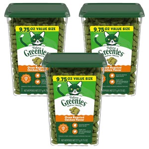 그리니즈 고양이 필라인 스낵, 닭고기 맛, 277g, 3개