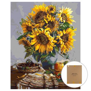 아트조이 DIY 명화그리기 세트 60 x 75 cm 세로형, 해바라기 정물 2, 1개