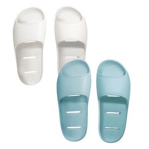 베이스알파에센셜 문에 안걸리는 발등 낮은 욕실화 2종 세트 EVA재질