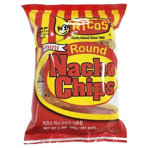 리코스 미니 라운드 나쵸칩, 80g, 1개
