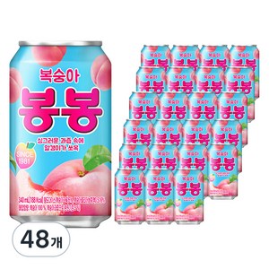 복숭아 봉봉, 340ml, 48개