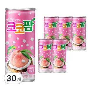 해태음료 코코팜 피치핑크 복숭아, 240ml, 30개