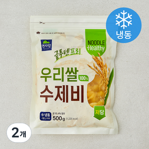면사랑 우리쌀 100% 수제비 (냉동), 500g, 2개