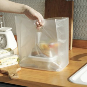 담다비닐 M자형 비닐 쇼핑백 100매, 투명, 중(24 x 35 ..., 1개