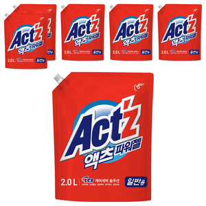 액츠 파워젤 액상세제 일반용, 2L, 6개