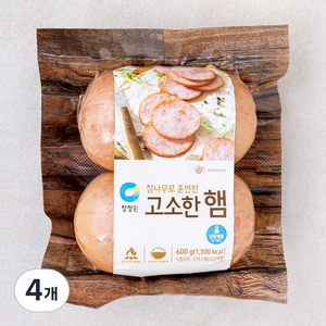 청정원 참나무로 훈연한 고소한 햄, 600g, 4개