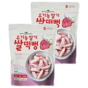 맛있는풍경 유기농 딸기 쌀떡뻥, 딸기맛, 25g, 2개