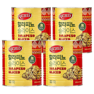 동서 리치스 할라피뇨 슬라이스, 3kg, 4개