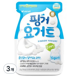 아이배냇 핑거 요거트, 플레인, 20g, 3개