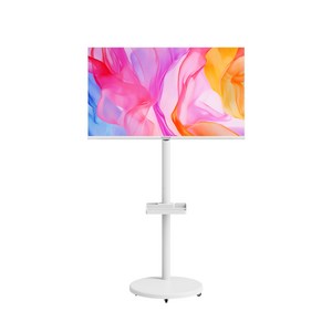 더함 삼탠바이미 M5 M7 호환 TV 모니터 수납선반 화이트 스탠드