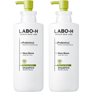 라보에이치 프로바이오틱스 탈모 완화 민감더마 샴푸, 400ml, 2개