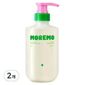 모레모 카페인바이옴 쿨링 탈모 샴푸 지성용 라임허브향, 500ml, 2개