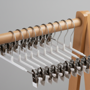 제이밀 논슬립 코팅 치마바지 걸이, 화이트, 10개