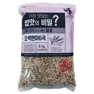 가장 맛있는 밥맛의 비밀 4일 발효 오색현미 6곡, 4kg, 1개