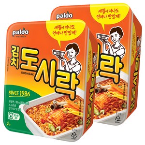 팔도도시락 김치 컵라면 86g, 2개