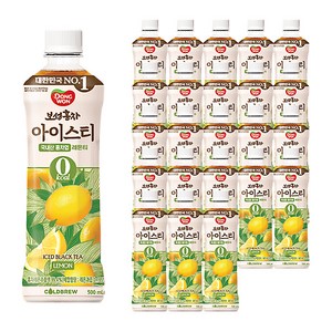 동원보성홍차 아이스티 제로 레몬, 500ml, 24개
