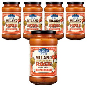 폰타나 밀라노 크림치즈 로제 파스타소스, 600g, 5개