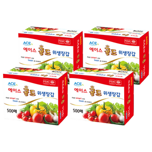 에이스 골드 위생장갑, 500개입, 4개