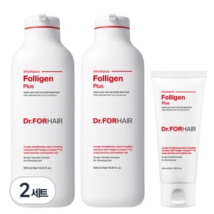 닥터포헤어 폴리젠 플러스 탈모 완화 샴푸 500ml x 2P + 100ml, 1100ml, 2세트