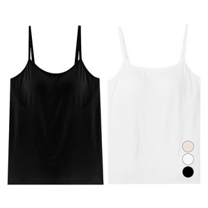 베이스알파에센셜 모달 브라 캐미솔 2p