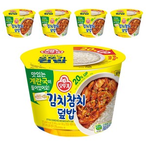 오뚜기 컵밥 김치참치덮밥+계란국, 315g, 5개