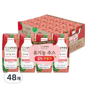 상하목장 주스 사과딸기케일, 125ml, 48개