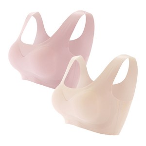 글램공감 유스 심리스 브라 무봉제 누디 브라탑 2종 세트