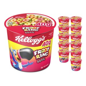후루트링 컵 시리얼, 40g, 12개