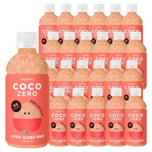 슈가로로 코코제로 복숭아, 340ml, 24개