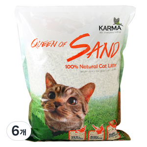 카르마 퀸오브샌드 고양이 모래, 7L, 6개, 오리지널