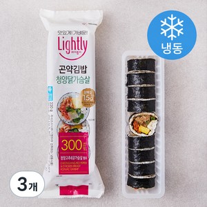 라이틀리 청양닭가슴살 곤약김밥 (냉동), 220g, 3개