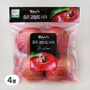 프레샤인 충주 고당도 사과, 1.2kg(소과, 4~6입), 4봉