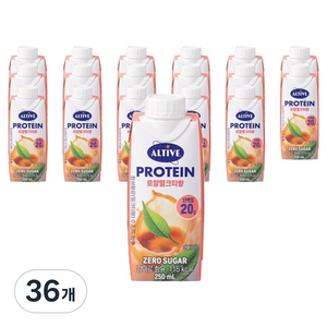 얼티브 프로틴 로얄밀크티향, 250ml, 36개
