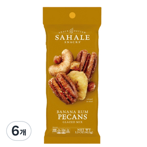 사할리스낵스 바나나 피칸, 42.5g, 6개