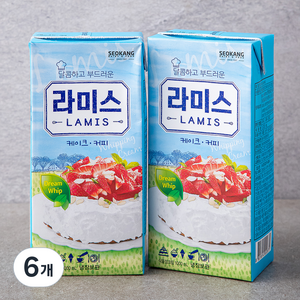 서강 라미스 휘핑크림, 1L, 6개