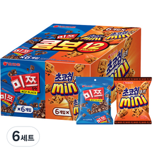 오리온 미쯔 초코칩 콤보 12 PACKS 세트, 미쯔6P+초코칩쿠키미니6P, 6세트