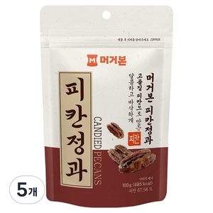 머거본 피칸정과, 100g, 5개
