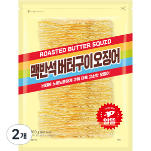 정화식품 맥반석버터구이오징어, 200g, 2개