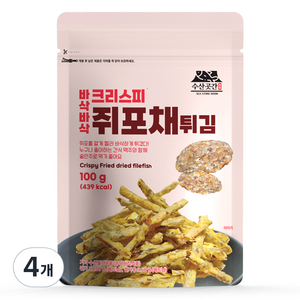 수산곳간 바삭바삭 크리스피 쥐포채 튀김, 100g, 4개